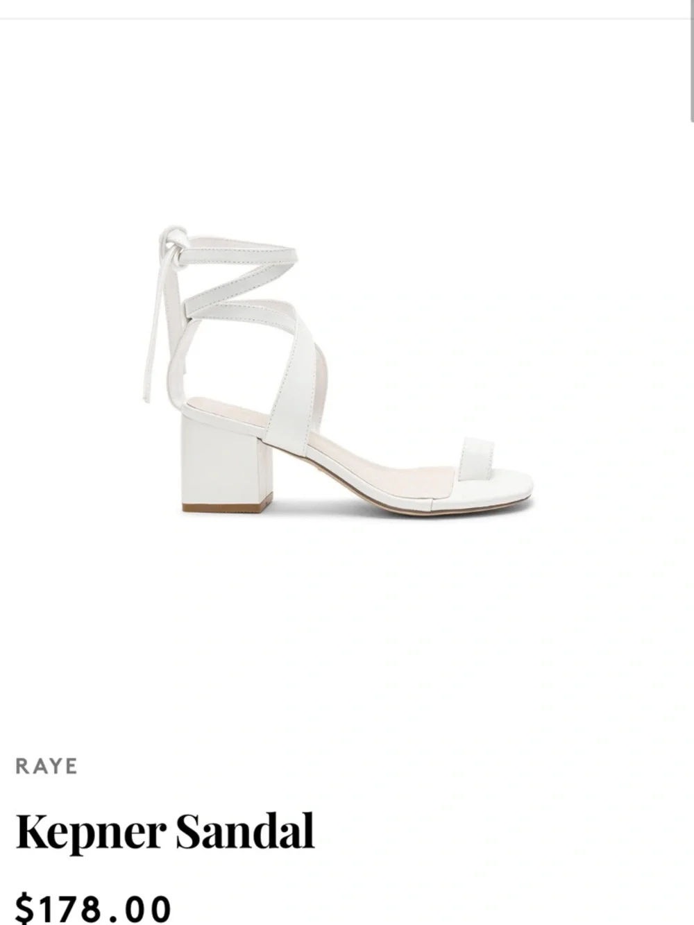 RAYE White Kepner Sandal - Dust Bag Included - Picture 2 of 16